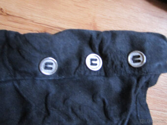 Podzimní černý kabát délka 94 cm, vel. M/L, bavlna, Itálie - 6