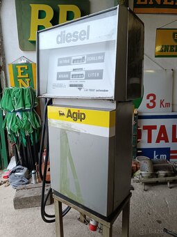 Čerpací stojan Agip 1971, kompletní asi funkční - 6