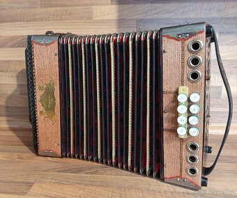 Heligonka (harmonika,akordeon) Flatscher G-C ladění - 6