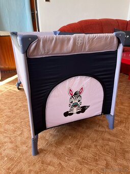 Cestovní postýlka Cosing Adam Zebra šedá - 6