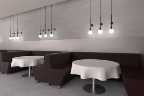 Čalouněné lavice BASIC 1,2m, černá - 6