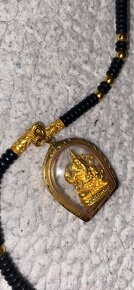 Náhrdelník zlatem spojovaný, amuletové přívěsky, Thajsko - 6