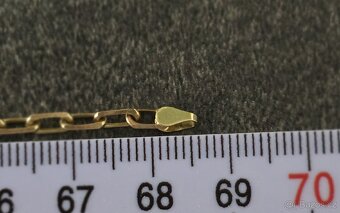 Zlatý řetízek anker pilka s křížkem14k 585/1000 - 6