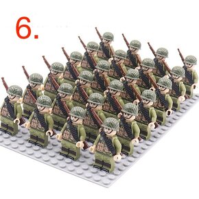 Figúrky vojakov (24ks) + Zbrane - typ lego - nové - 6