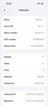 Apple iPhone 15, 256GB modrá zánovní - 6