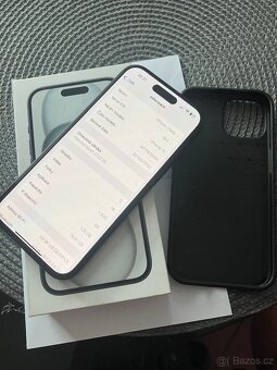 iPhone 15 Black, 128 gb, záruka TOP stav - 6