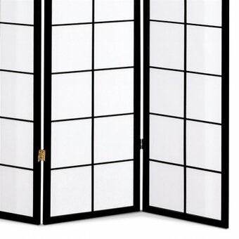 Dřevěný paravan GO bílý a černý v 4 dílech - 6