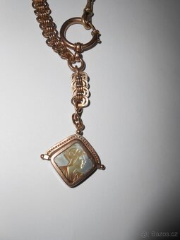 RETRO šatlen na hodinky s přívěškem - celková délka 33cm - 6