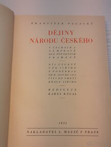 František Palacký, Dějiny národu českého I.-V. 1930 - 6