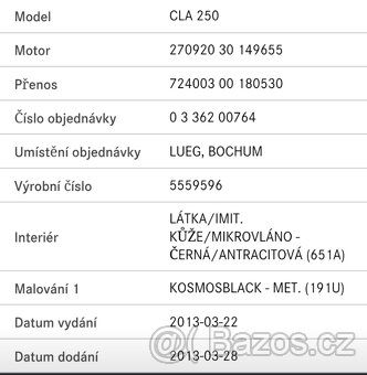 Mercedes benz CLA 250 (C117) 3/2013 - zbylé náhradní díly - 6