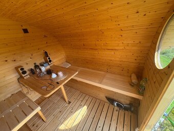 Oválná sauna s odpočívárnou 4 x 3 m - 6