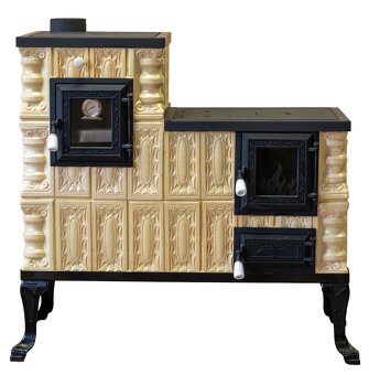 Keramická kachlová kamna s troubou na tuhé palivo - 6