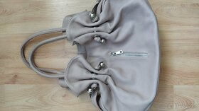 Pudrová kožená kabelka - 6