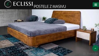 Postel NOE, masiv, malajský dub - 6