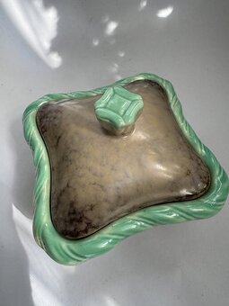 Keramická glazovaná dóza na bonbóny, cukřenka Strehla Kerami - 6