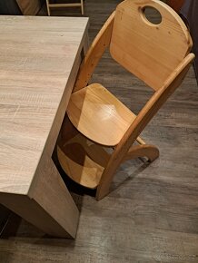 Rostoucí židle Domestav, model Klára z přírodního dřeva. - 6