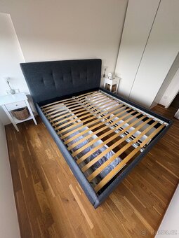 Čalouněná postel IKEA IDANÄS, 180x200 cm, tmavě šedá - 6