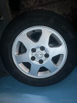 PRODÁM‼️ALU KOLA OPEL "15" 4ks ORIGINAL + pneu 195/65 R15‼ - 6