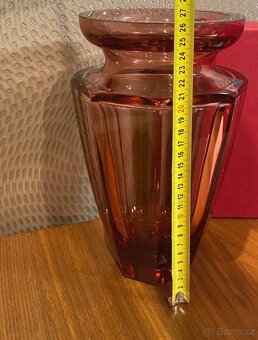 Vaza zn. Moser Eternity, rosalin, 27 Cm. - 6