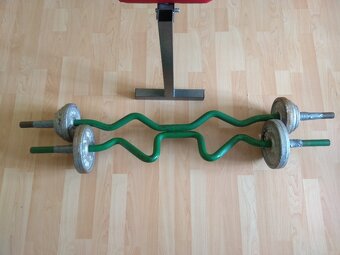 Bench press lavice 100 kg+ závaží Franka Sport + osy - 6