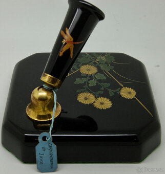 VINTAGE KRABIČKOVÉ LAKOVÉ STOLNÍ PERO DUNHILL NAMIKI S PODST - 6
