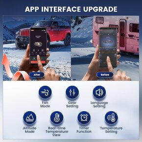 Nezávislé naftové topení 5-8kW 12, 24 a 220V, Bluetooth - 6