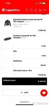 Dámská Motorkářská kožená bunda W-tec vel. M Pc 5000,- - 6