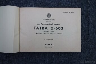 Tatra 603-2 katalog náhradních dílů a příručka řidiče - 6