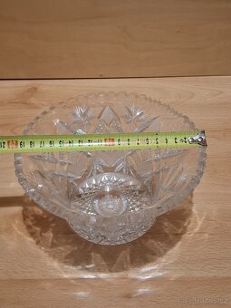 Broušená váza, miska, tác - 6