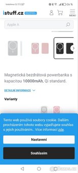 MAGSAFE, magnetická bezdrátova powerbanka 10.000 Ah - 6