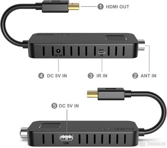DVB-T2 přijímač Dcolor HDMI kabelová TV Stick, H265 - 6