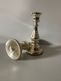 svícen skleněný svícen svícny staré skleněné svícny - 6