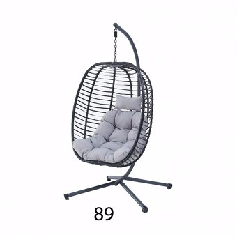 Závěsné křeslo (houpačka) šedá barva - 6