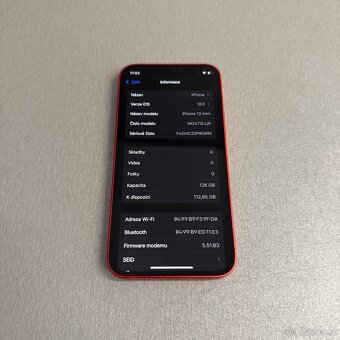iPhone 12 mini 128GB červený, pěkný stav, 12 měsíců záruka - 6