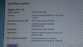 Notebook Acer Aspire (A114-32-C6L7), Windows 11 - 6