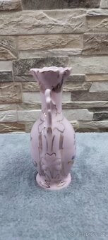 Růžový porcelán,vázička,Chodov - 6