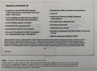 MacBook Air 13, Core i5 512GB SSD 8GB RAM, space grey 2020 - 6