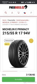 Letní pneu 215/55/17 Michelin - 6