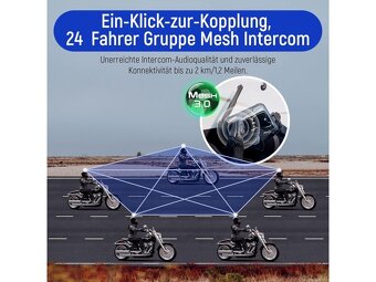 2x sada Intercomů Lexin LX Meshcom - 6