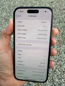 iPhone 14 pro 256GB - baterie 100% - 6
