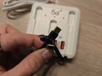 120W nabíječka do zásuvky USB3 + USB-C porty + kabely - 6