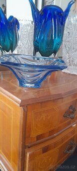 Skleněná mísa Václav Hanuš,  draperie - 6