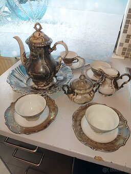 Stará porcelánová souprava feinsilber - 6
