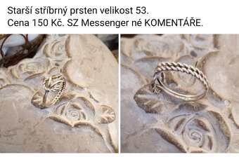 Staré stříbrné šperky viz fota. Ceny viz fota. - 6