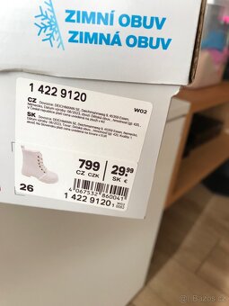 Zimní obuv 26 zateplené dívčí kozačky na zip - 6