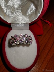 Dámský prsten s růžovými zirkony - 6