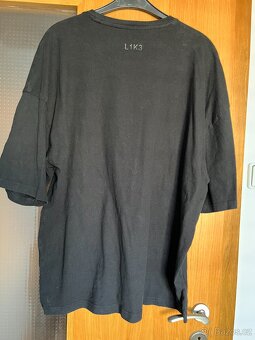 Bavlněné tričko černé Bershka, oversize 3 ks - 6