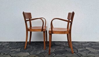 Ohýbaná Celodřevěná křesla THONET po renovaci 2ks - 6