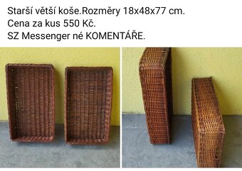 Koše a košíky viz fota. Ceny viz fota. - 6