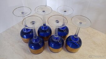 Skleničky Bohemia glass 6ks modré - 6